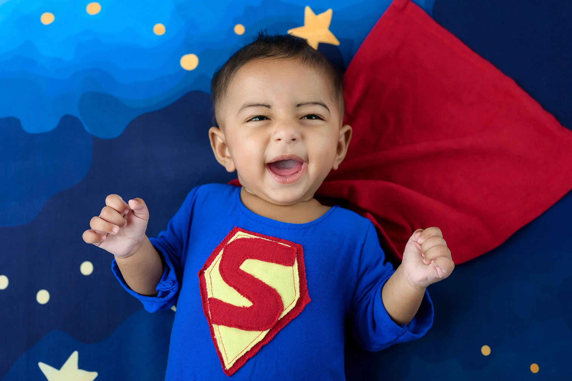 superman theme baby shoot