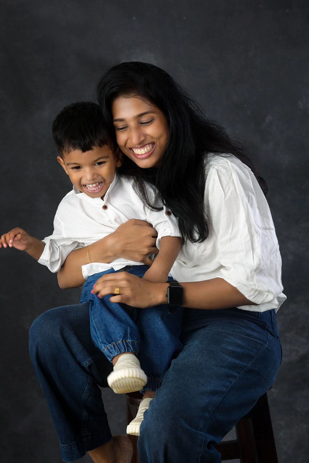 photo of mother and son