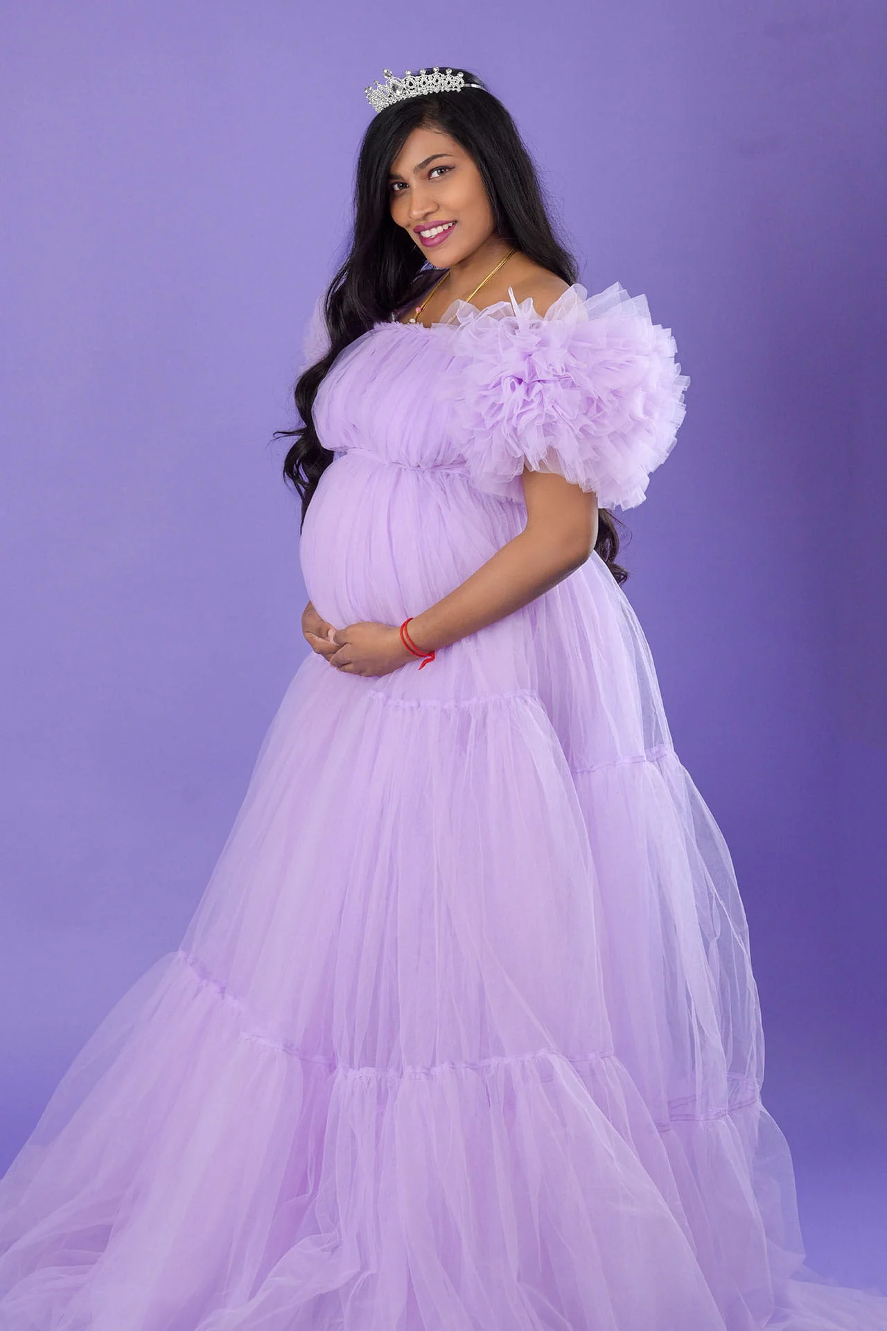 maternity in lavender theme