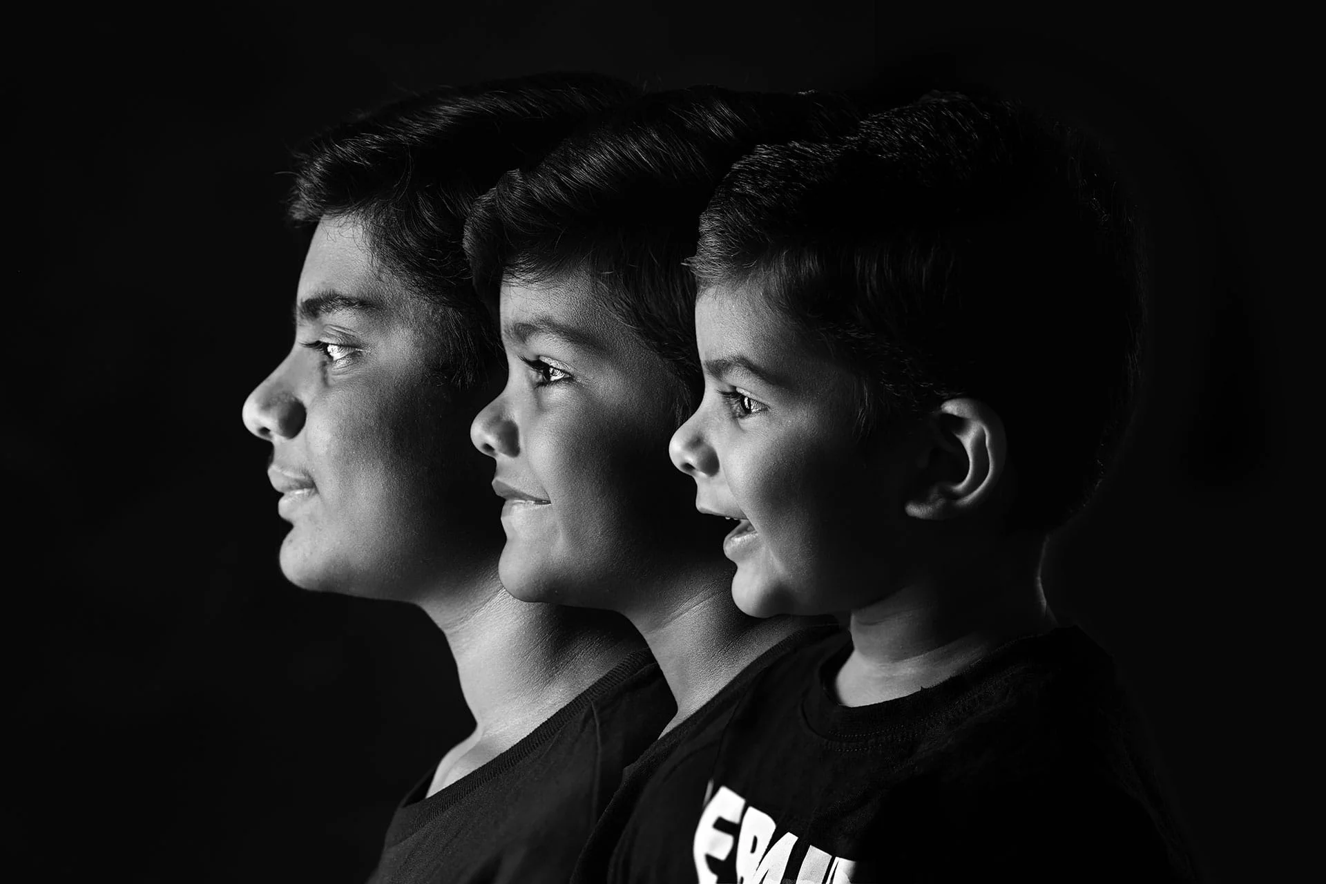brothers in black and white shots