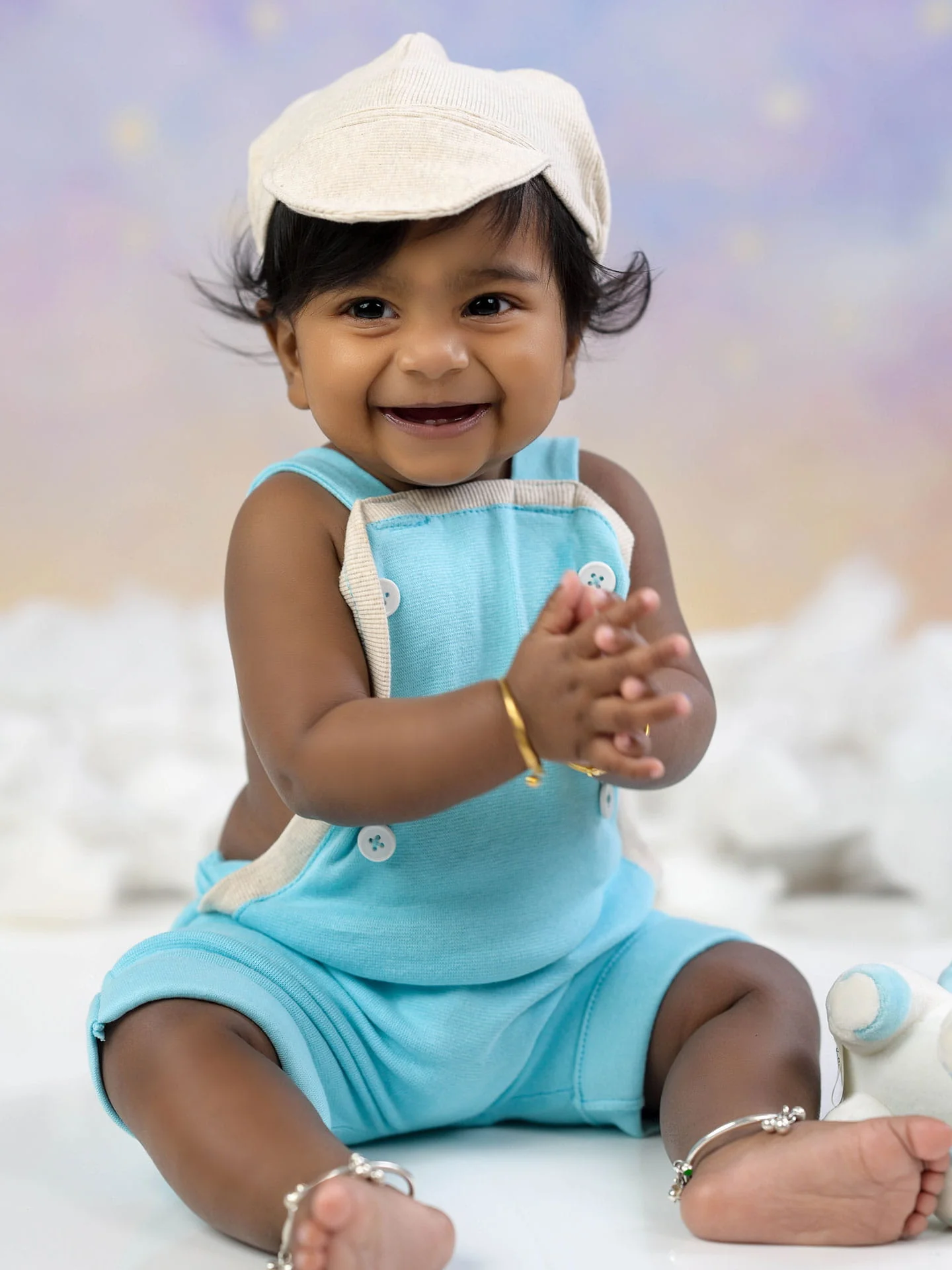 baby photoshoot unicorn setup