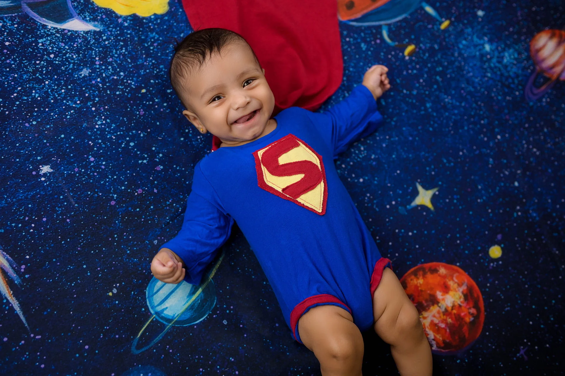 superman theme photoshoot 3 months